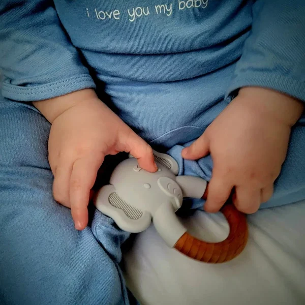 elephant wooden teether